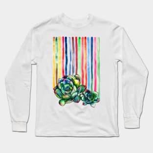 Rainbow Succulents Long Sleeve T-Shirt